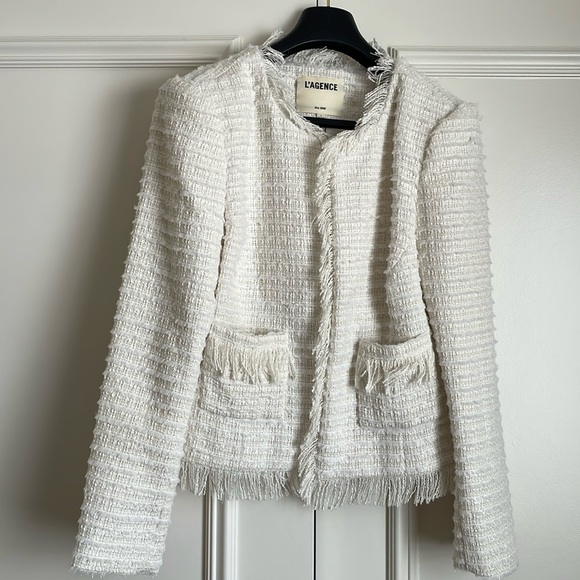 L’Agence Angelina blazer, ivory, size 8 - Picture 3 of 6